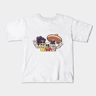 Mexican Skeleton Family Kids T-Shirt